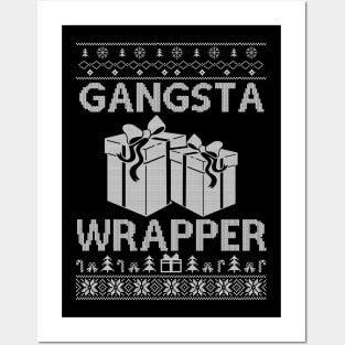 Gangsta Wrapper Ugly Christmas, Funny Christmas Posters and Art